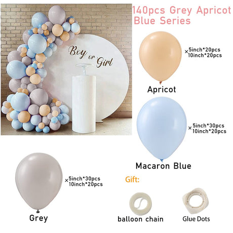 140pcs Wedding and Birthday Decoration Balloon Set 5 Living and Home 