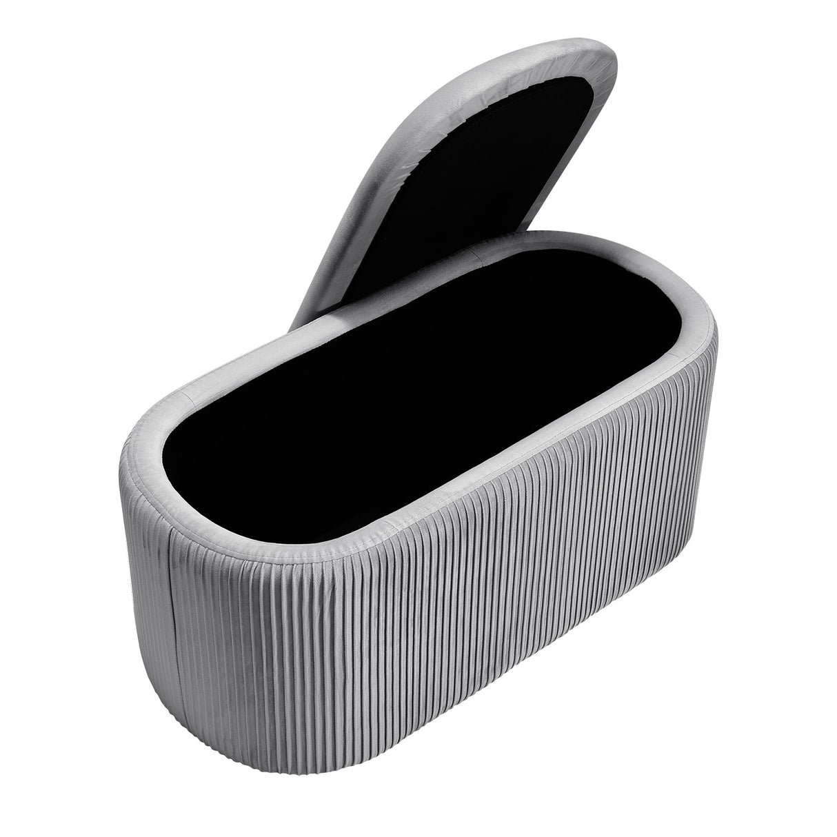 Modern Pleated Storage Ottoman