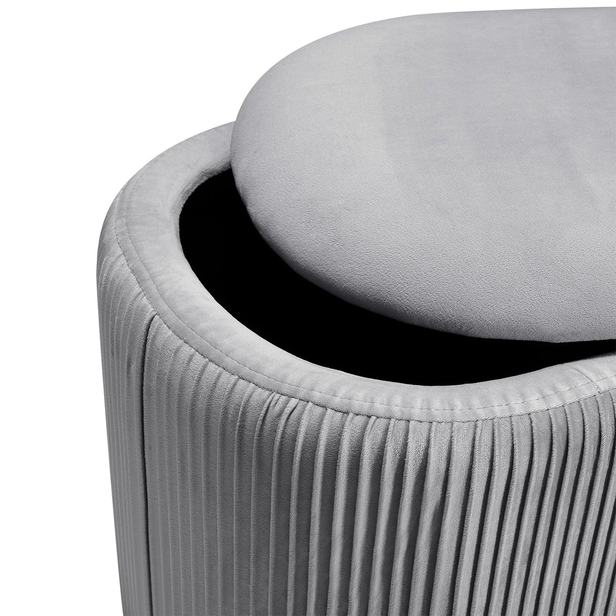 Modern Pleated Storage Ottoman