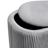 Modern Pleated Storage Ottoman