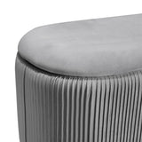 Modern Pleated Storage Ottoman