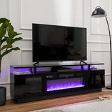 70 Inch LED TV Stand with Fireplace Electric