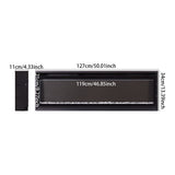 40/50/60inch Black Wall Mounted & Recessed Electric Fireplace with Adjustable Flame & Brightness