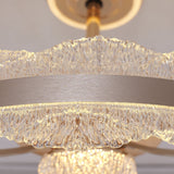 Close-up detail of Acrylic Adjustable Colour Temperature Fan Light with Remote & Timer