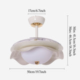 42 inch reversible ceiling fan with LED light with a compact motor and blade detail