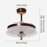 36 inch reversible ceiling fan with LED light shown as a clean product view