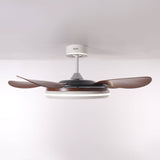 48 inch ceiling fan with dimmable LED light with a compact motor and blade detail