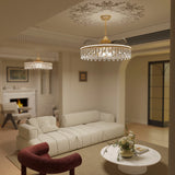Close-up detail of Ceiling Fan with Light Gold Crystal Design & Adjustable Color