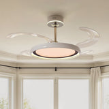 48 inch reversible ceiling fan with LED light in a neutral lounge setting