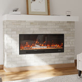 33/46/58inch WiFi Electric Fireplace with LED Display & Realistic Flame Effect