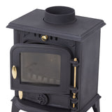 Vintage Wood-Burning Cast Iron Fireplace