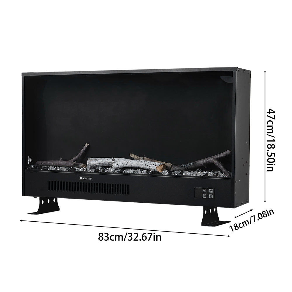 33/46/58inch WiFi Electric Fireplace with LED Display & Realistic Flame Effect