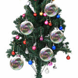 5 Pack Rainbow Glass Ornaments for Christmas Tree