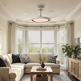 48 inch reversible ceiling fan with LED light shown as a clean product view