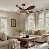 48 inch reversible ceiling fan with LED light installed in a living room