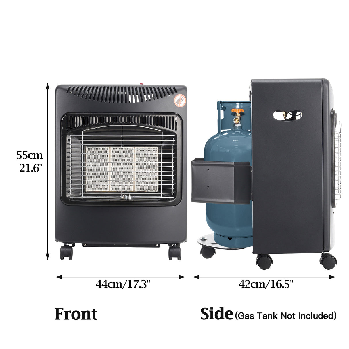 Compact and Portable Indoor Black Ceramic Gas Heater