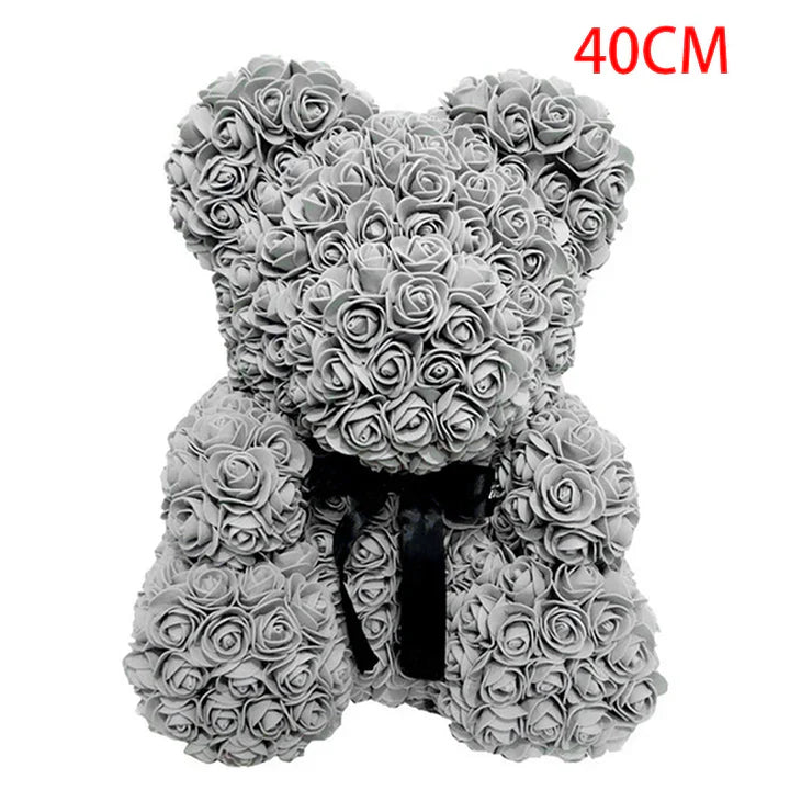 Artificial Rose Foam Teddy Bear with Gift Box for Valentine’s Day Birthday Wedding (100% off)