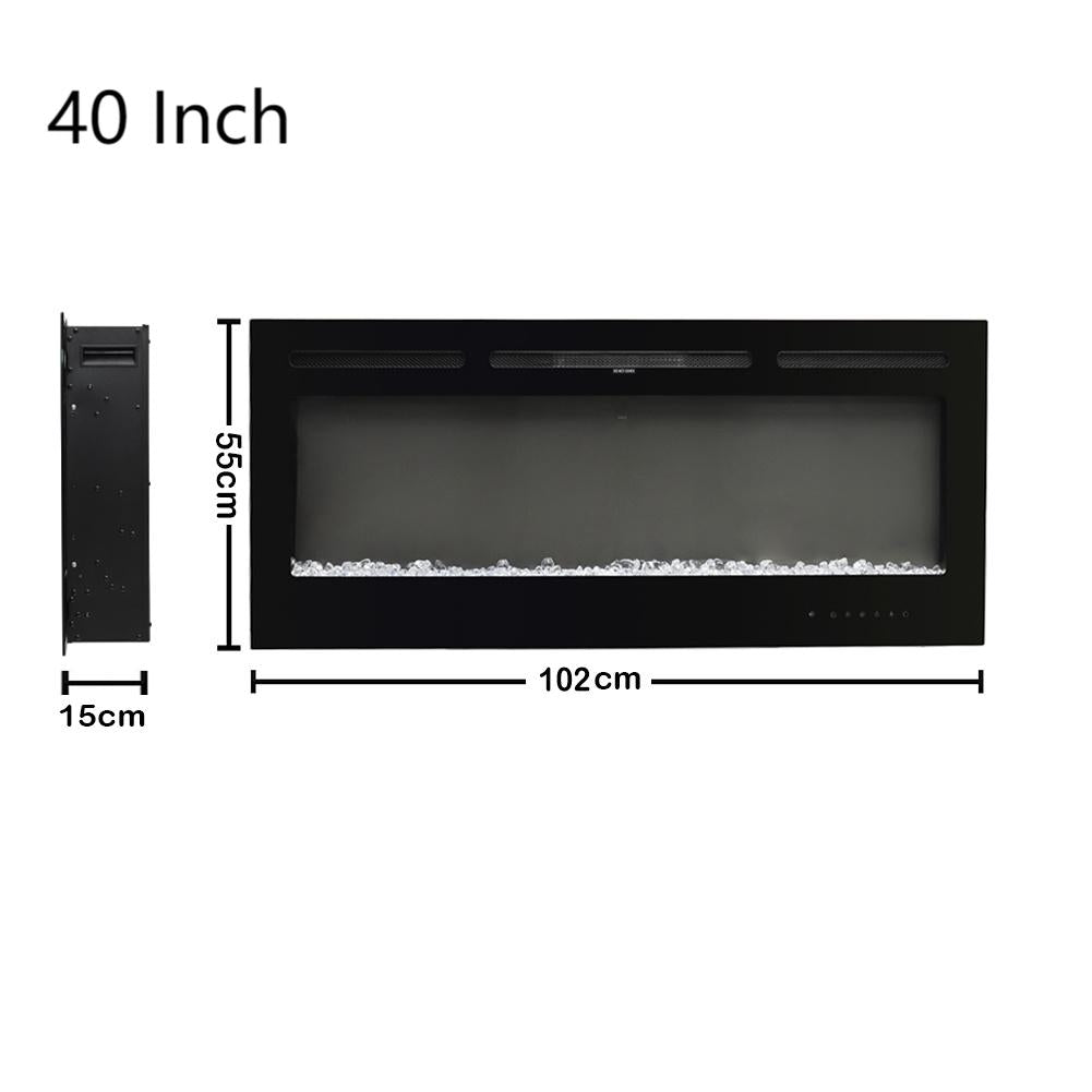 40-80 Inch Remote-Controlled LED Wall Mounted Electric Fireplace