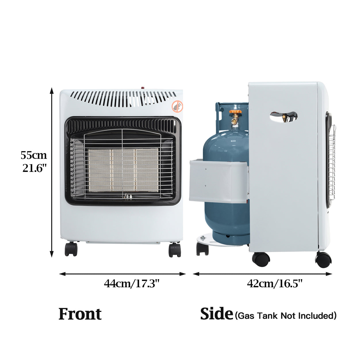 Portable Indoor White Ceramic Gas Heater