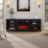 Large Electric Fireplace TV Stand with 23Inch Fireplace | 12 Flame Colours, Remote Control
