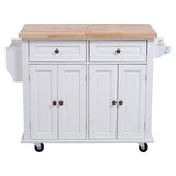 2ft Modern Rolling Wooden Kitchen Island Cart with Storage Cabinet Kitchen Trolleys Living and Home