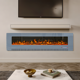 Deluxe Modern Electric Fireplace Insert with 9 Flame Colours