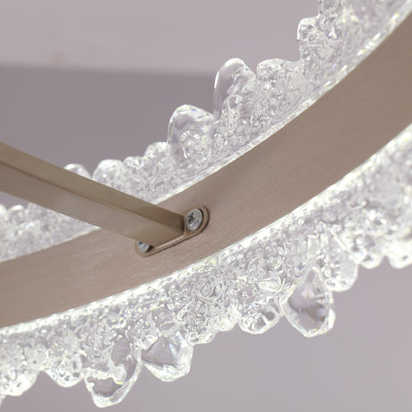 Close-up detail of Modern Gold Halo Ceiling Fan Light with Remote, 6 Speeds & 3 Colour