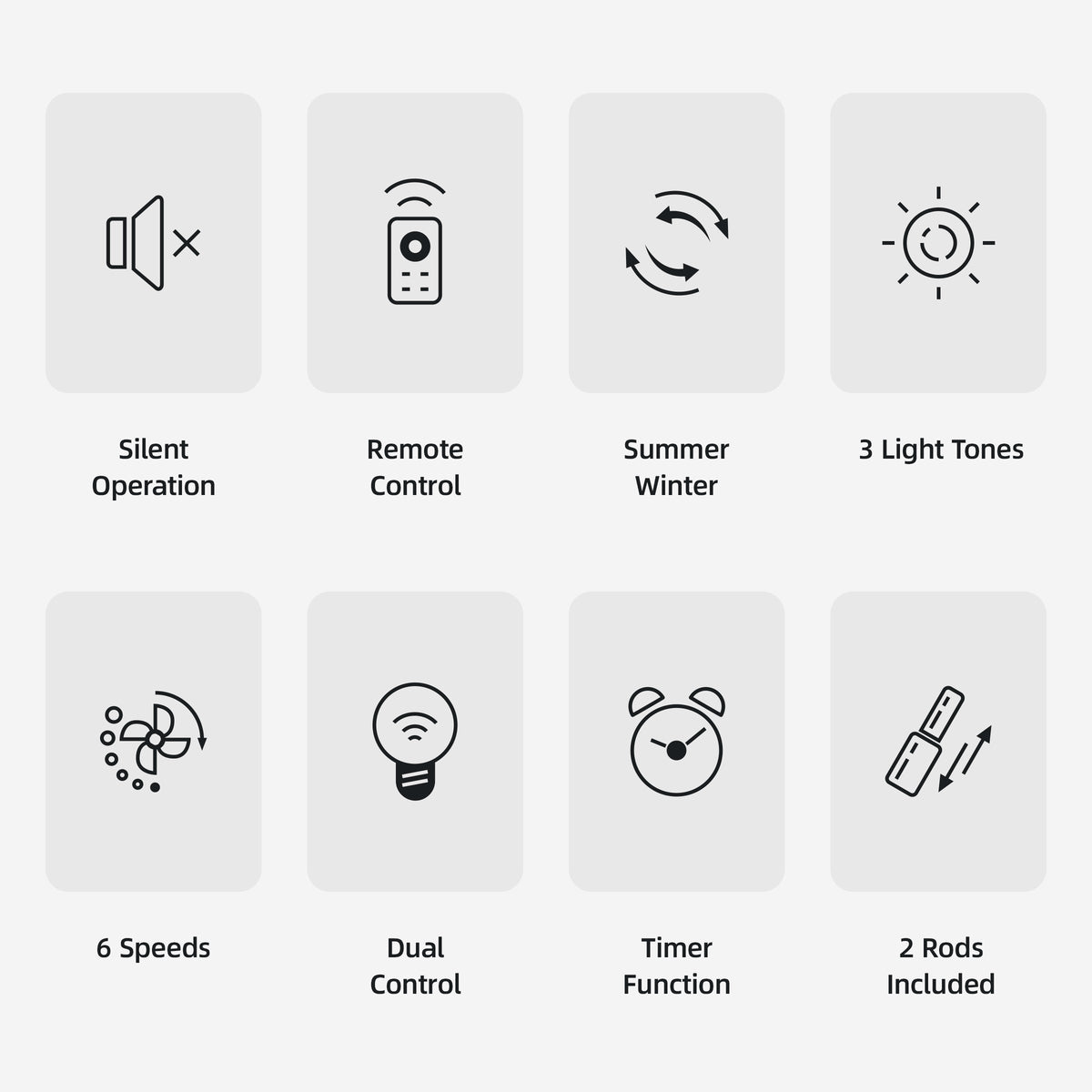 Close-up detail of Walnut Effect LED Ceiling Fan Light with Remote for Living Room &