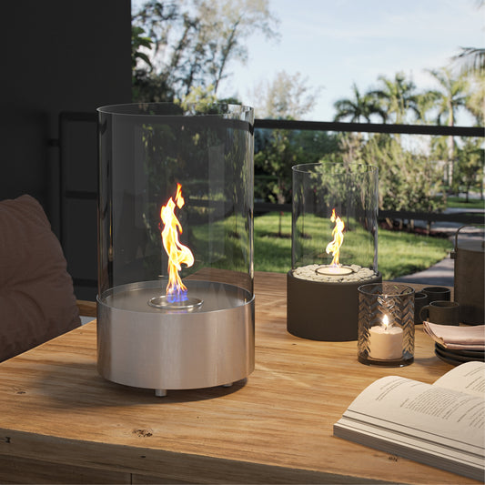 Round Ventless Bio-Ethanol Tabletop Fireplace