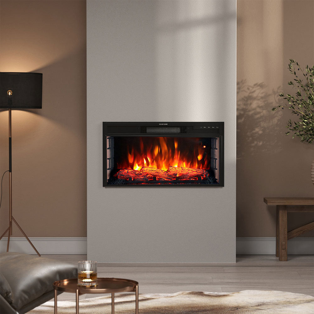 28-Inch Timeless Industrial Insert Electric Fireplace with 7 Flame Colors and WiFi Control