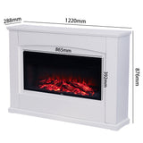 48 Inch Freestanding Electric Fireplace Suite with Wooden Mantel