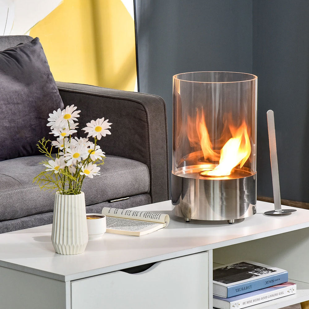 Round Ventless Bio-Ethanol Tabletop Fireplace