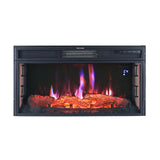 28-Inch Timeless Industrial Insert Electric Fireplace with 7 Flame Colors and WiFi Control