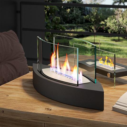 Tabletop Bio-Ethanol Fireplace with Flame Guard