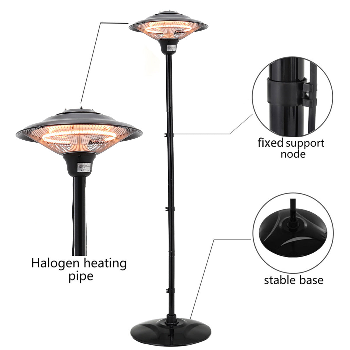 1500W Patio Heater Outdoor Ceiling Electric Hanging with Remote Control