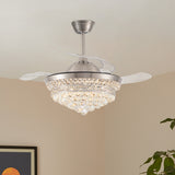 3-Colour LED Ceiling Fan Light with Retractable fan blades