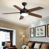 4/ 5 Blades Vintage Bronze Ceiling Fan with LED Light