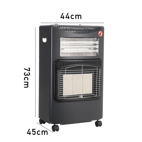 Indoor Mobile Black Gas Heater Ceramic Piezo Butane – Smallbee UK