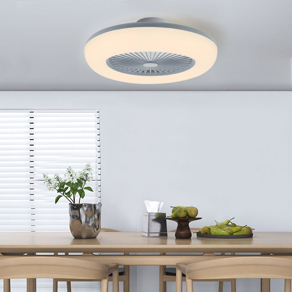 Round Acrylic LED Ceiling Light Fan with Remote Control