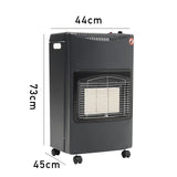 Indoor/Outdoor  Black Ceramic Gas Heater with Wheels