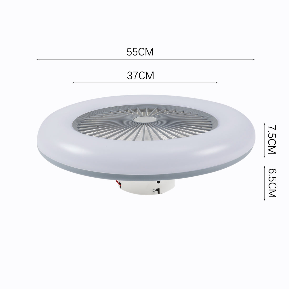 Round Acrylic LED Ceiling Light Fan with Remote Control