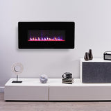 42 Inch Curved Screen Electric Fireplace with 7 Colours