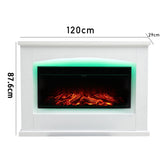 Sophisticated Mantel Electric Fireplace Suite with 7-Colour LED Backlight