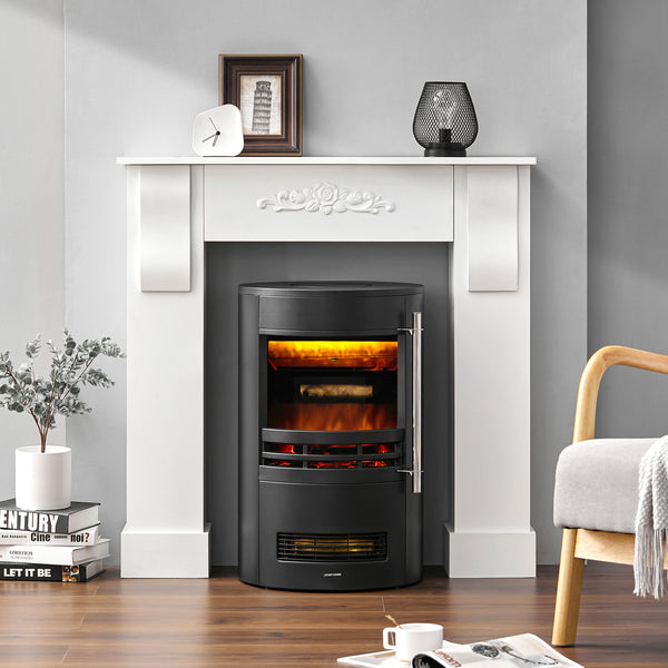 Freestanding Electric Fireplace Stove with LED Flame – Smallbee UK