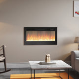 2000w Media Wall Fireplace with Realistic LED Flames