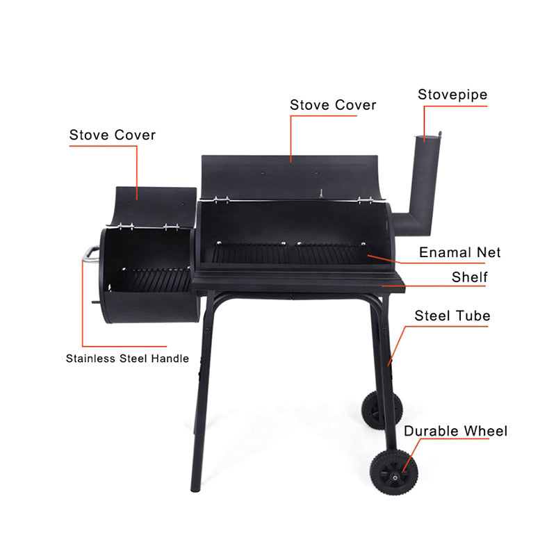 Homebase Charcoal BBQ Grill with Smoker