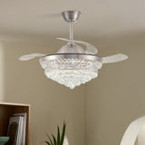 3-Colour LED Ceiling Fan Light with Retractable fan blades