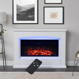 Sophisticated Mantel Electric Fireplace Suite with 7-Colour LED Backlight