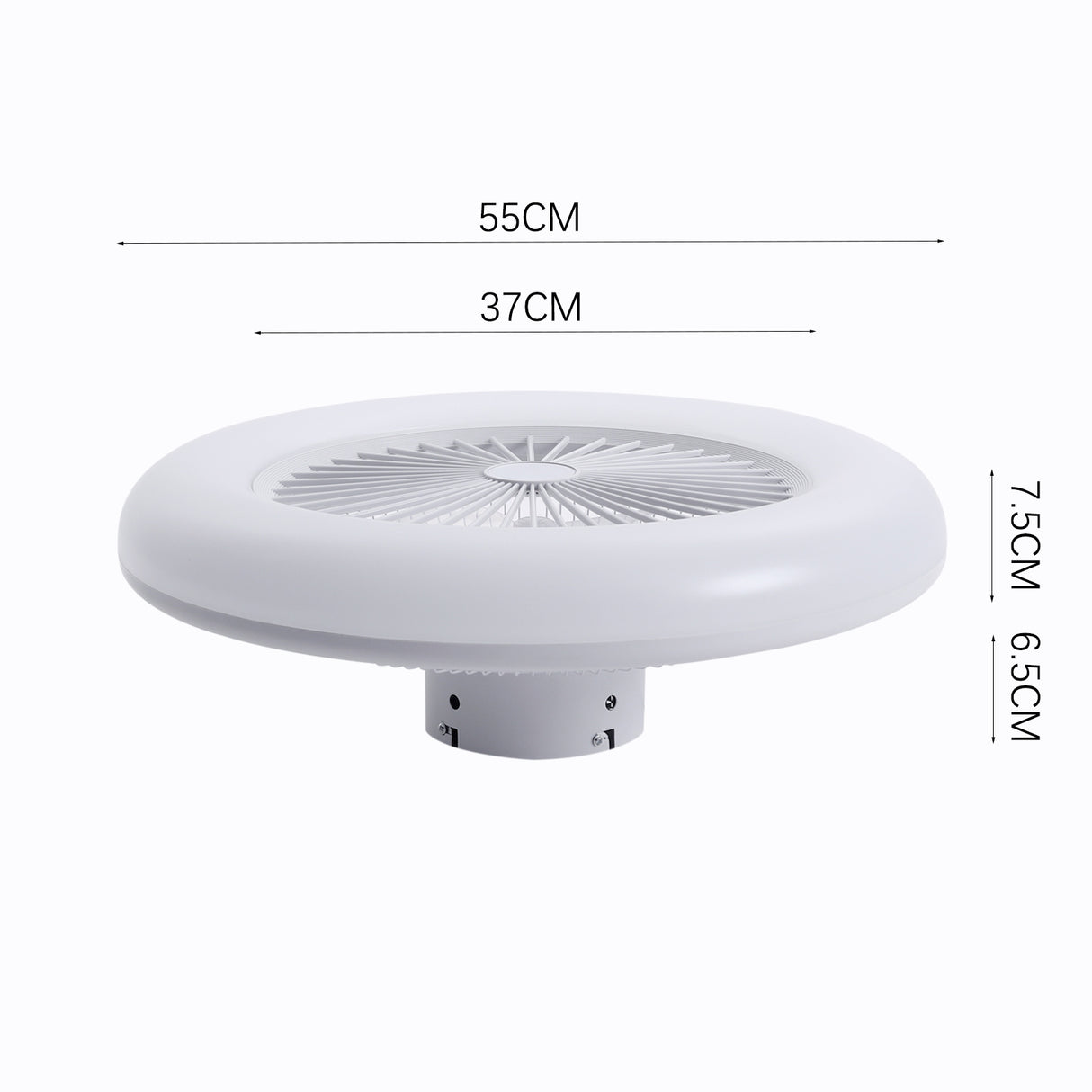 Round Acrylic LED Ceiling Light Fan with Remote Control