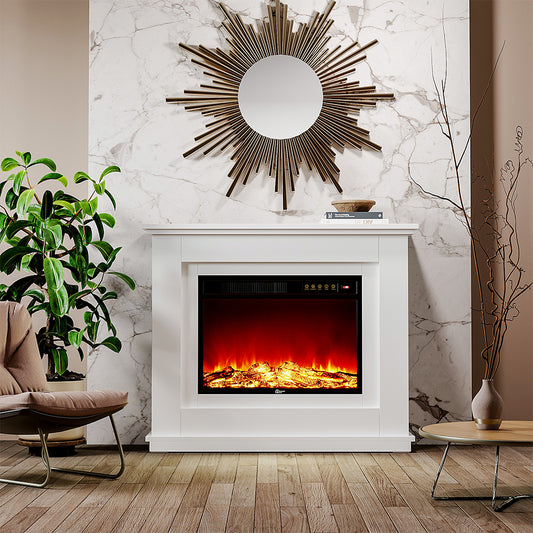 Freestanding Electric Fireplace Suite with 39 Inch Mantel